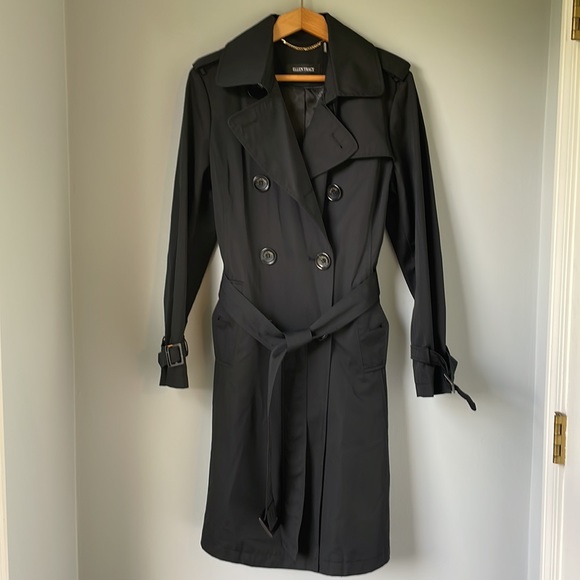 Classic Black Trench Coat - Picture 2 of 8